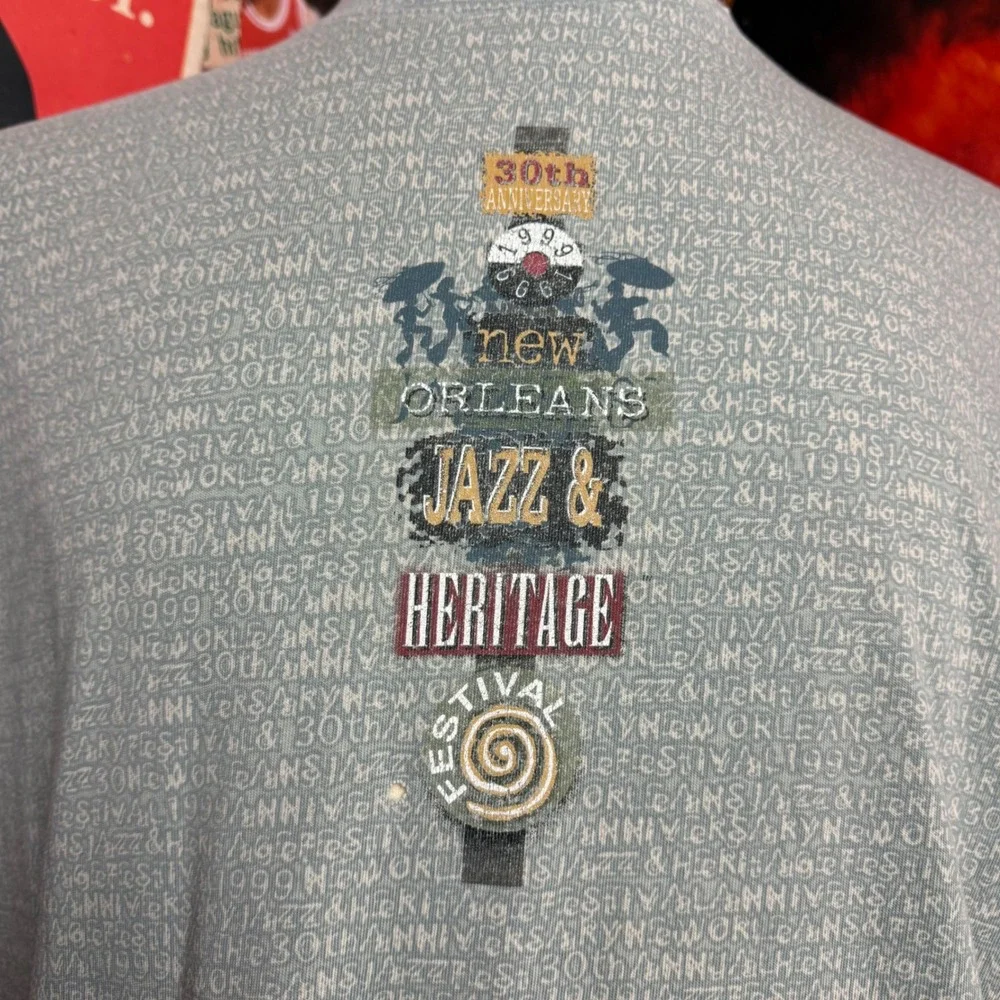 Vintage 1999‎ New Orleans Jazz Heritage Festival T Shirt 30th Anniversary Sz XL